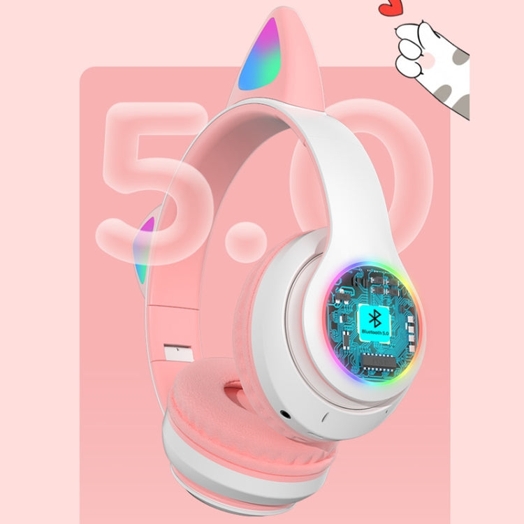 Dual Connection RGB Cat Ear Headphones Support TF Card