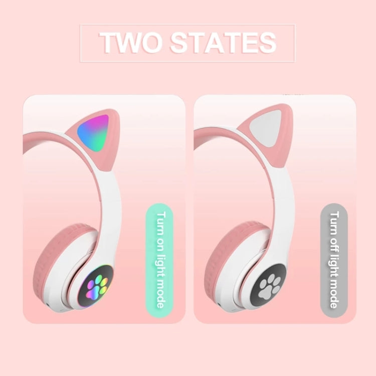 Dual Connection RGB Cat Ear Headphones Support TF Card