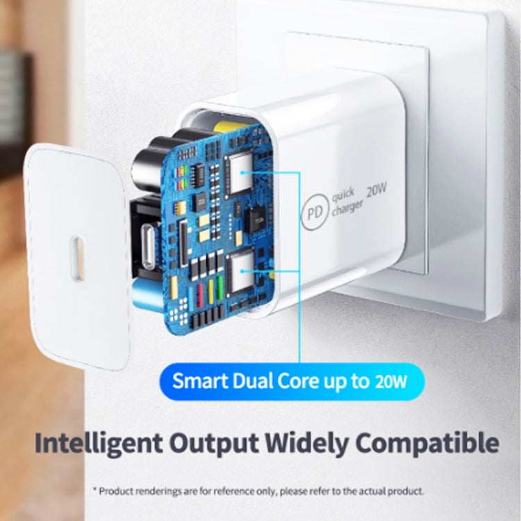 SDC-20W 2 in 1 PD 20W USB-C / Type-C Travel Charger + 3A PD 3.0   USB-C / Type-C to USB-C / Type-...