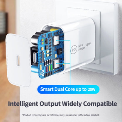 SDC-20W 2 in 1 PD 20W USB-C / Type-C Travel Charger + 3A PD 3.0   USB-C / Type-C to USB-C / Type-...