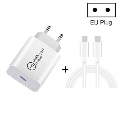SDC-20W 2 in 1 PD 20W USB-C / Type-C Travel Charger + 3A PD 3.0   USB-C / Type-C to USB-C / Type-...