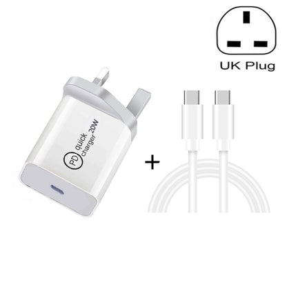 SDC-20W 2 in 1 PD 20W USB-C / Type-C Travel Charger + 3A PD 3.0   USB-C / Type-C to USB-C / Type-...