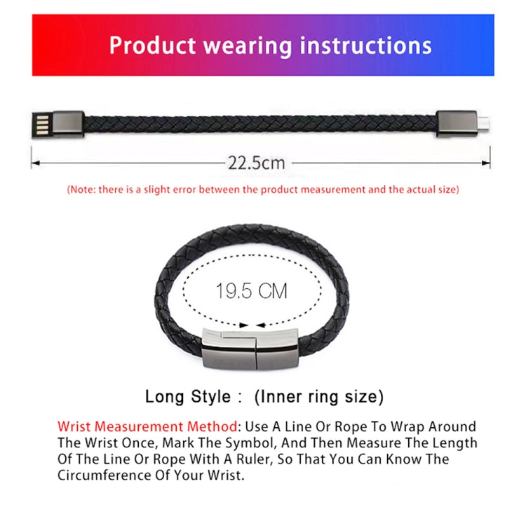 XJ-27 3A USB to Type-C Creative Bracelet Data Cable, Cable Length: 22.5cm, XJ-27 Type-C����������...