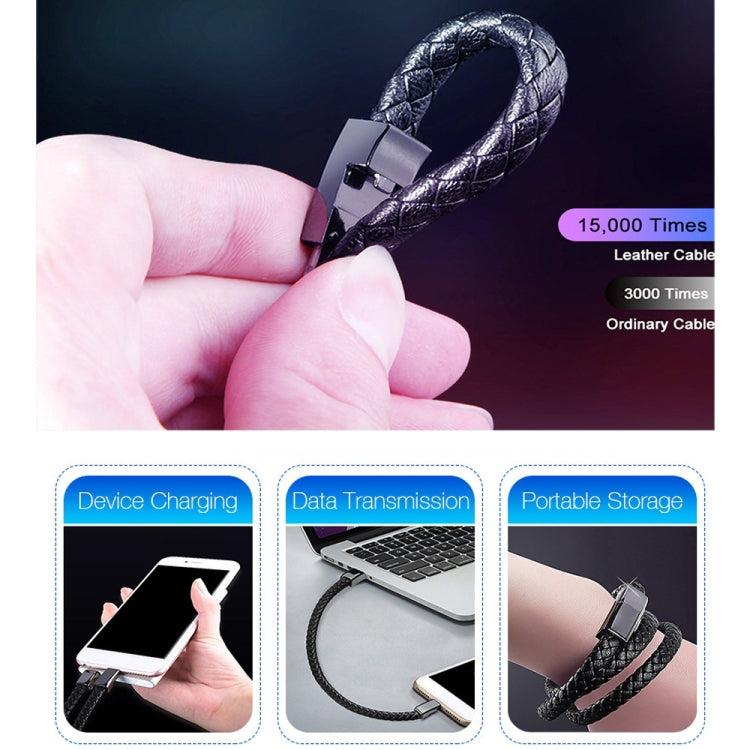 XJ-27 3A USB to Type-C Creative Bracelet Data Cable, Cable Length: 22.5cm, XJ-27 Type-C����������...