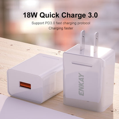 ENKAY Hat-Prince U015 18W 3A QC3.0 Fast Charging Power Adapter US Plug Portable Travel Charger���...