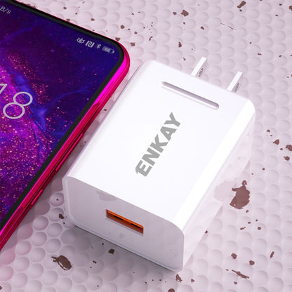 ENKAY Hat-Prince U015 18W 3A QC3.0 Fast Charging Power Adapter US Plug Portable Travel Charger���...
