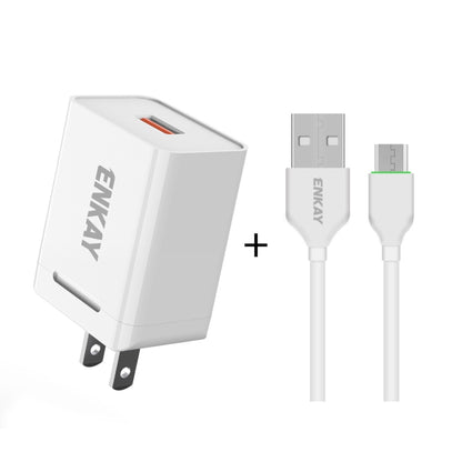 ENKAY Hat-Prince U015 18W 3A QC3.0 Fast Charging Power Adapter US Plug Portable Travel Charger���...