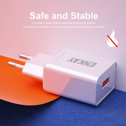ENKAY Hat-Prince T006-1 18W 3A QC3.0 Fast Charging Power Adapter EU Plug Portable Travel Charger�...