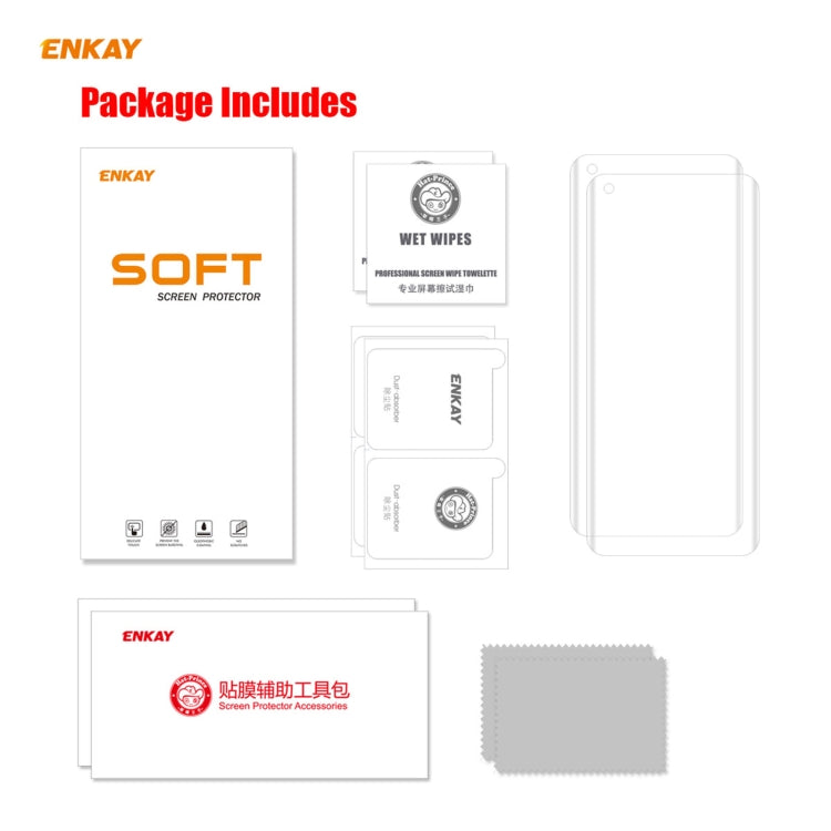 2 PCS ENKAY Hat-Prince 3D Full Screen PET Curved Hot Bending HD Screen Protector Soft Film Suppor...