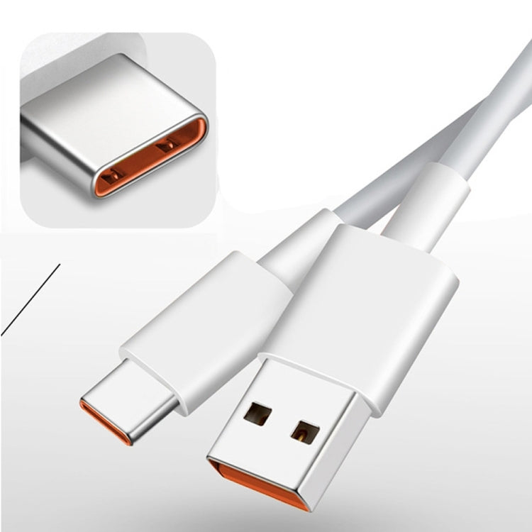 XJ-040 6A USB to USB-C / Type-C Fast Charging Data Cable, Length: 1m, 1m