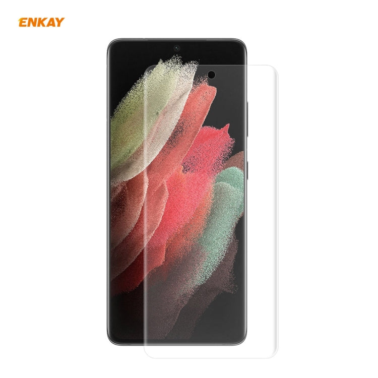 For Samsung Galaxy S21 Ultra 5G ENKAY Hat-Prince 3D Full Screen PET Curved Hot Bending HD Screen ...