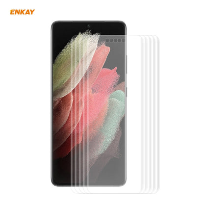 5 PCS For Samsung Galaxy S21 Ultra 5G ENKAY Hat-Prince 3D Full Screen PET Curved Hot Bending HD S...
