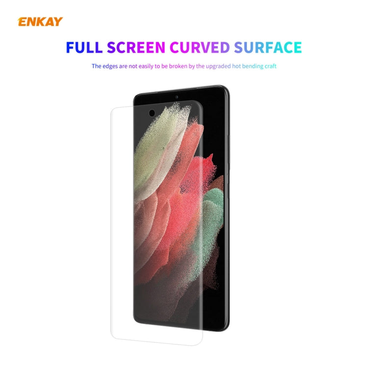 5 PCS For Samsung Galaxy S21 Ultra 5G ENKAY Hat-Prince 3D Full Screen PET Curved Hot Bending HD S...