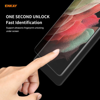 10 PCS For Samsung Galaxy S21 Ultra 5G ENKAY Hat-Prince 3D Full Screen PET Curved Hot Bending HD ...