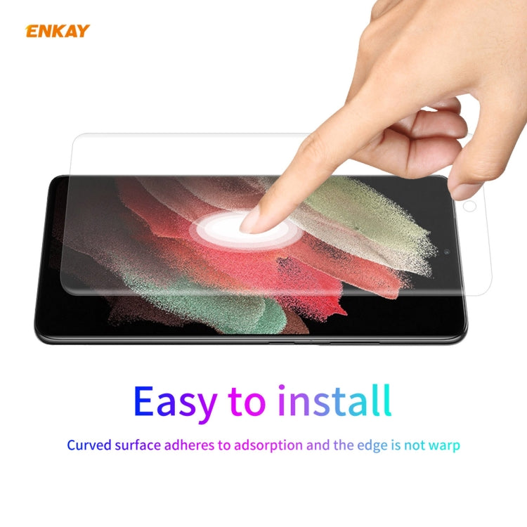 10 PCS For Samsung Galaxy S21 Ultra 5G ENKAY Hat-Prince 3D Full Screen PET Curved Hot Bending HD ...