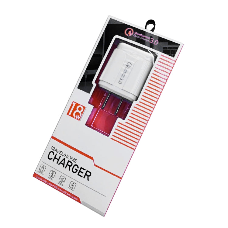 LZ-023 18W  QC3.0 USB Portable Travel Charger + 3A USB toType-C Data Cable, US Plug��������������...