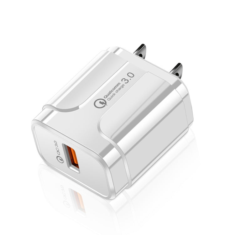LZ-023 18W QC 3.0 USB Portable Travel Charger + 3A USB to Micro USB Data Cable, US Plug����������...