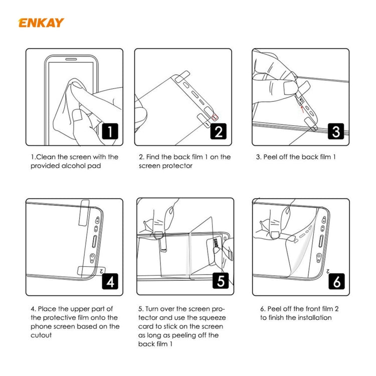 5 PCS ENKAY Hat-Prince 0.1mm 3D Full Screen Protector Explosion-proof Hydrogel Film��������������...