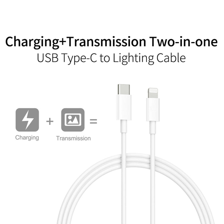 20W PD 3.0 Charger + USB-C / Type-C to 8 Pin Data Cable Set