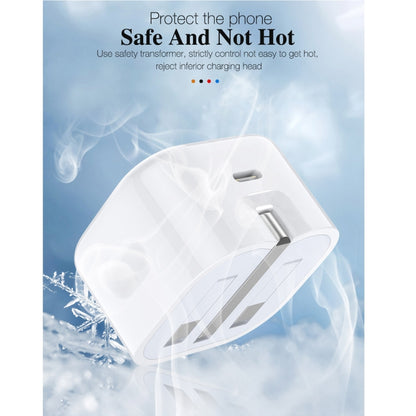 20W PD 3.0 Charger + USB-C / Type-C to 8 Pin Data Cable Set