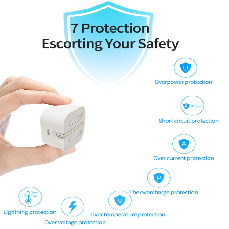 20W PD 3.0 Charger + USB-C / Type-C to 8 Pin Data Cable Set