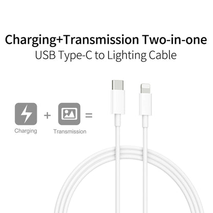 A2344 20W PD 3.0 Type-C / USB-C Folding Travel Charger + USB-C / Type-C to 8 Pin Fast Charging Da...