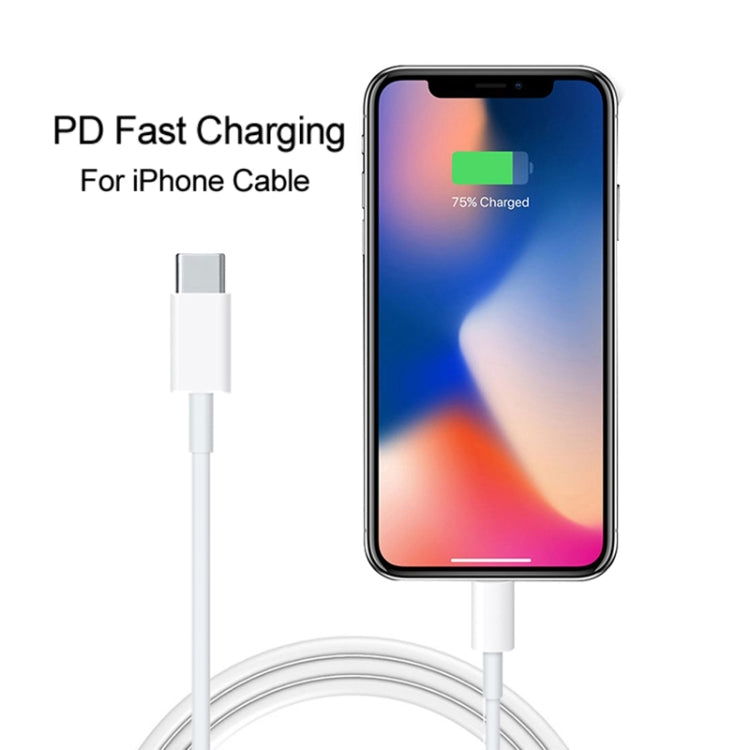 A2344 20W PD 3.0 Type-C / USB-C Folding Travel Charger + USB-C / Type-C to 8 Pin Fast Charging Da...