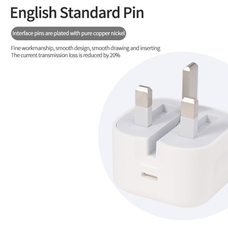 A2344 20W PD 3.0 Type-C / USB-C Folding Travel Charger + USB-C / Type-C to 8 Pin Fast Charging Da...