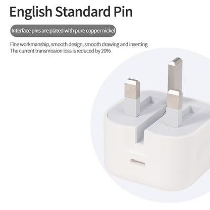A2344 20W PD 3.0 Type-C / USB-C Folding Travel Charger + USB-C / Type-C to 8 Pin Fast Charging Da...