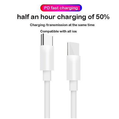 A2344 20W PD 3.0 Type-C / USB-C Folding Travel Charger + USB-C / Type-C to Type-C Fast Charging D...