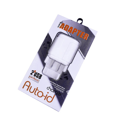 Dual USB Portable Travel Charger + 1 Meter USB to Micro USB Data Cable, US Plug