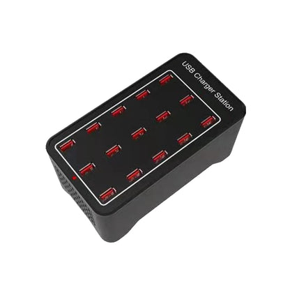 XLD-A7 100W 15 USB Ports Fast Charger Station Smart Charger, AC 100-240V, 100W 15 USB Ports EU Pl...