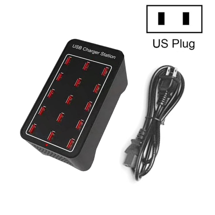 XLD-A7 100W 15 USB Ports Fast Charger Station Smart Charger, AC 100-240V, 100W 15 USB Ports EU Pl...