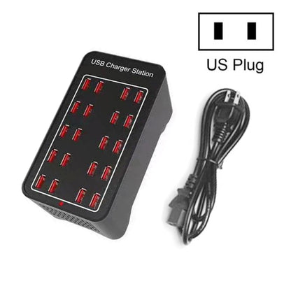 100W 20 USB Ports Fast Charger Station Smart Charger, AC 100-240V, 100W 20 USB Ports EU Plug�����...