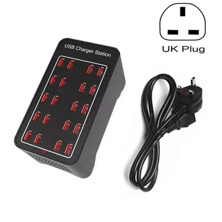 100W 20 USB Ports Fast Charger Station Smart Charger, AC 100-240V, 100W 20 USB Ports EU Plug�����...