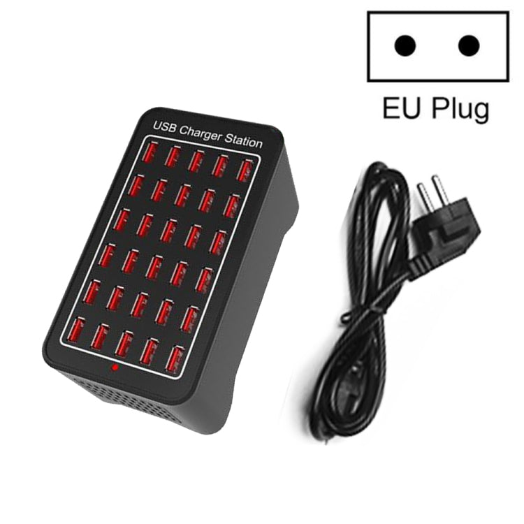 XLD-A7 150W 30 USB Ports Fast Charger Station Smart Charger, AC 110-240V, 150W 30 USB Ports EU Pl...