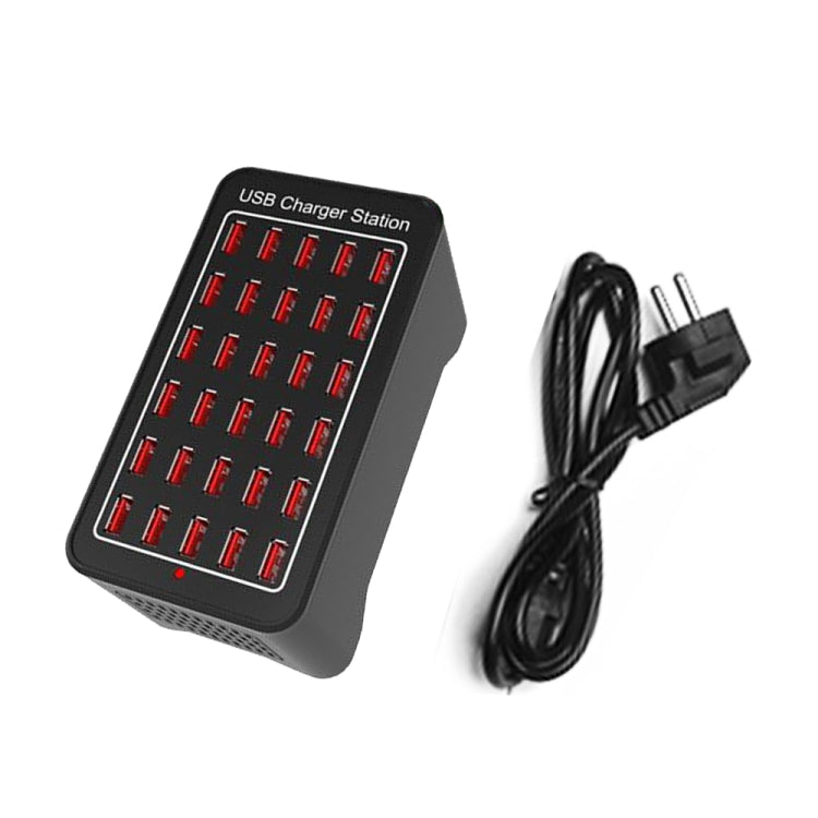 XLD-A7 150W 30 USB Ports Fast Charger Station Smart Charger, AC 110-240V, 150W 30 USB Ports EU Pl...