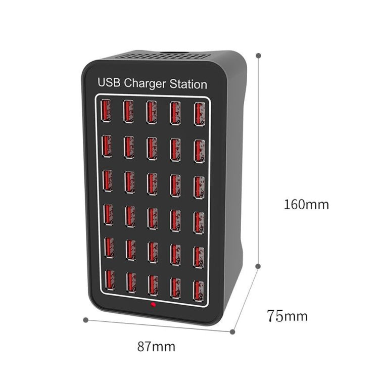 XLD-A7 150W 30 USB Ports Fast Charger Station Smart Charger, AC 110-240V, 150W 30 USB Ports EU Pl...