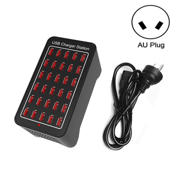 XLD-A7 150W 30 USB Ports Fast Charger Station Smart Charger, AC 110-240V, 150W 30 USB Ports EU Pl...