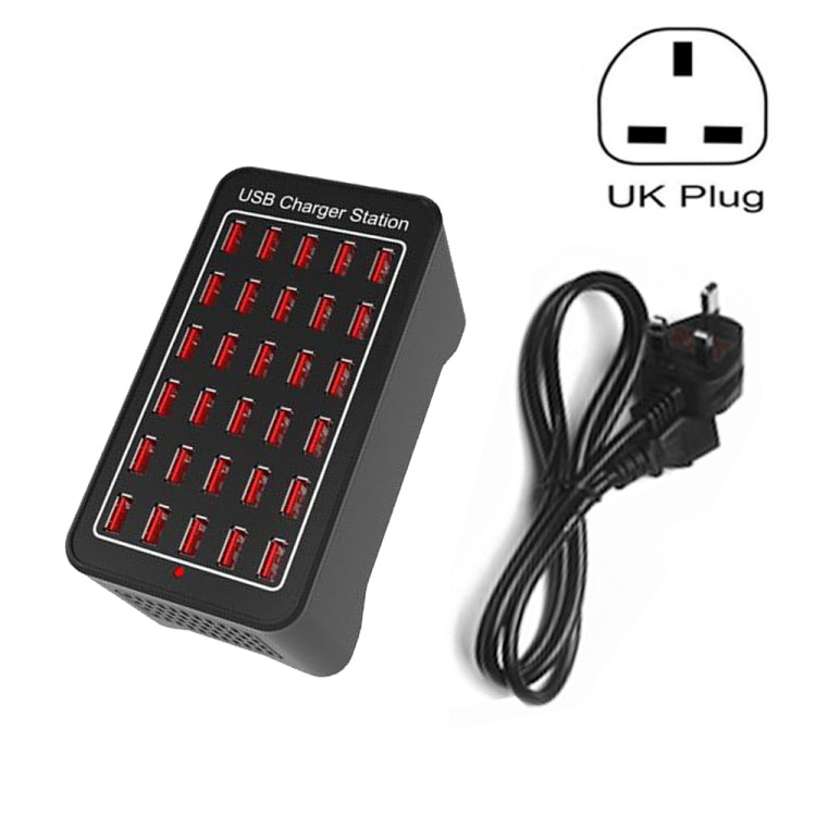 XLD-A7 150W 30 USB Ports Fast Charger Station Smart Charger, AC 110-240V, 150W 30 USB Ports EU Pl...