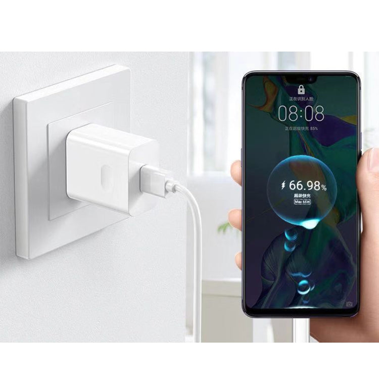 66W USB Fast Charging Travel Charger With EU Plug Conversion Head + 6A USB to Type-C Flash Chargi...