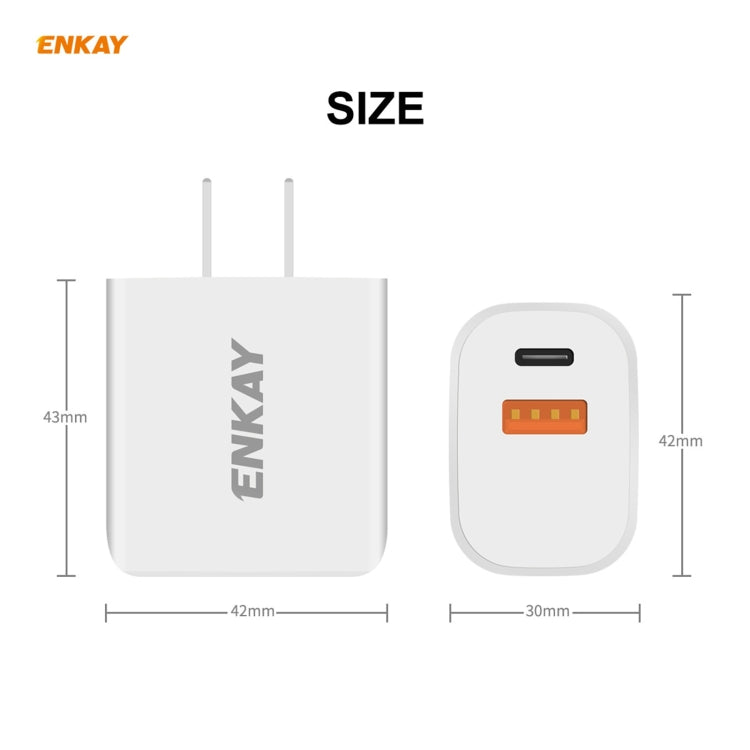 20W PD + QC 3.0 Dual Ports Fast Charging Travel Charger
