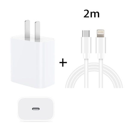 PD 20W Single USB-C / Type-C Port Travel Charger + 3A PD3.0 USB-C / Type-C to 8 Pin Fast Charge D...