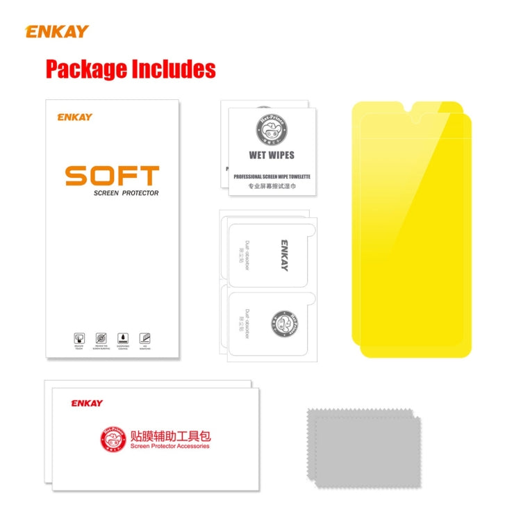 2 PCS ENKAY Hat-Prince Full Glue Full Coverage Screen Protector Explosion-proof Hydrogel Film����...
