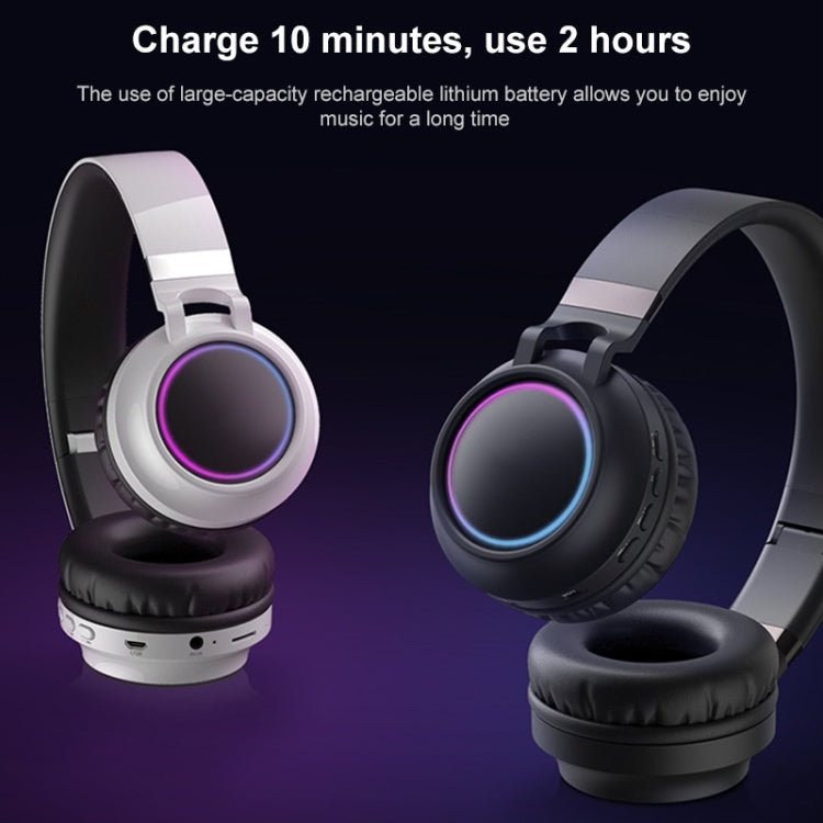 Colorful LED Bluetooth 5.0 HiFi Stereo Foldable Headset