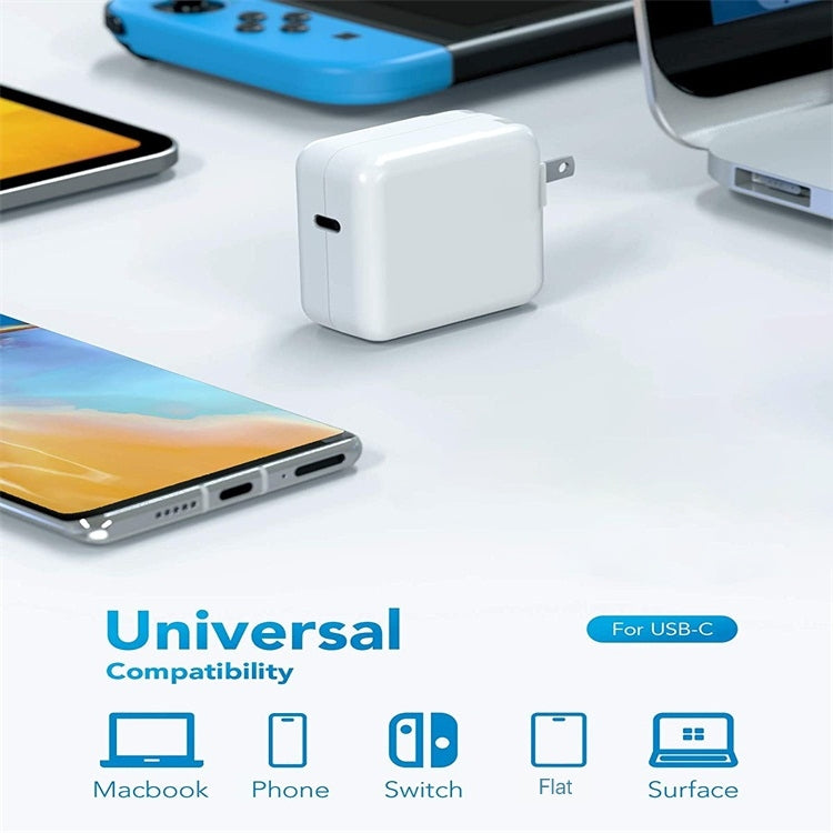 30W USB-C / Type-C Laptop Portable Power Adapter with 1.8m USB-C / Type-C to USB-C / Type-C Charg...