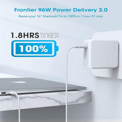 96W USB-C / Type-C Power Adapter Portable Charger with 1.8m USB-C / Type-C to USB-C / Type-C Char...