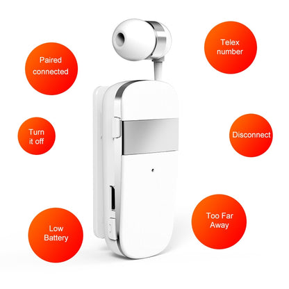 K53 Stereo Wireless Bluetooth Wear-Clip Earphone