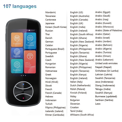 V10 3.0 inch Touch Screen Smart Translator