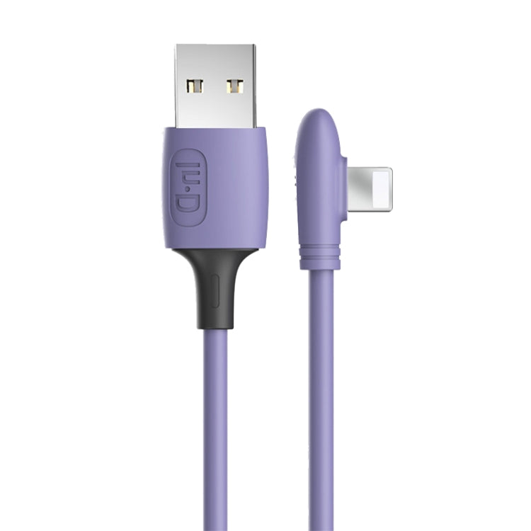 ENKAY Hat-Prince ENK-CB211 2.4A USB to 8 Pin 90 Degree Elbow Silicone Data Sync Fast Charging Cab...